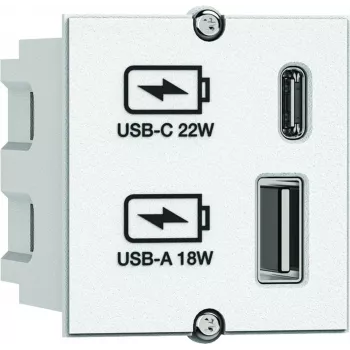 Bachmann 917.2271 ilgintuvas su USB A ir USB C 22W išvestimi, kelių lizdų maitinimo blokas