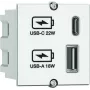 Bachmann 917.2271 ilgintuvas su USB A ir USB C 22W išvestimi, kelių lizdų maitinimo blokas