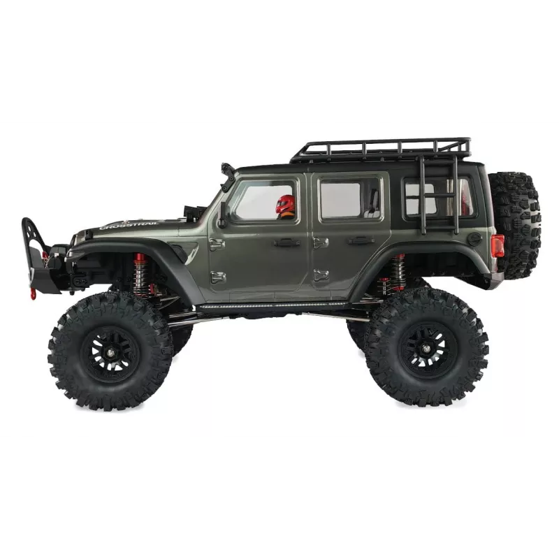 Radijo bangomis valdomas visureigis Amewi AMXRock Crosstail Crawler 4WD 1:10 ARTR antracito pilkas (22657)