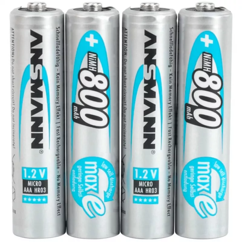 1x4 Ansmann maxE įkraunamos NiMH baterijos Micro AAA 800 mAh 5035042