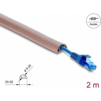 Kabelių mova DELOCK 20762 PVC ruda 1 vnt apsauginė kabelių mova