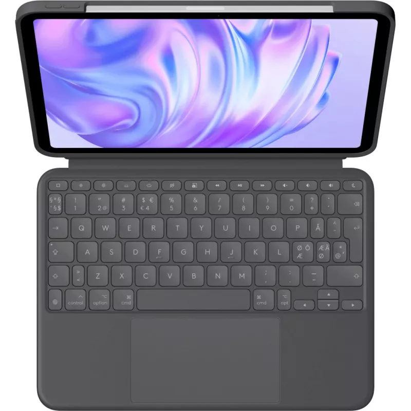 Klaviatūros dėklas Logitech Combo Touch QWERTY danų/suomių/norvegų/švedų Smart Connector grafitas