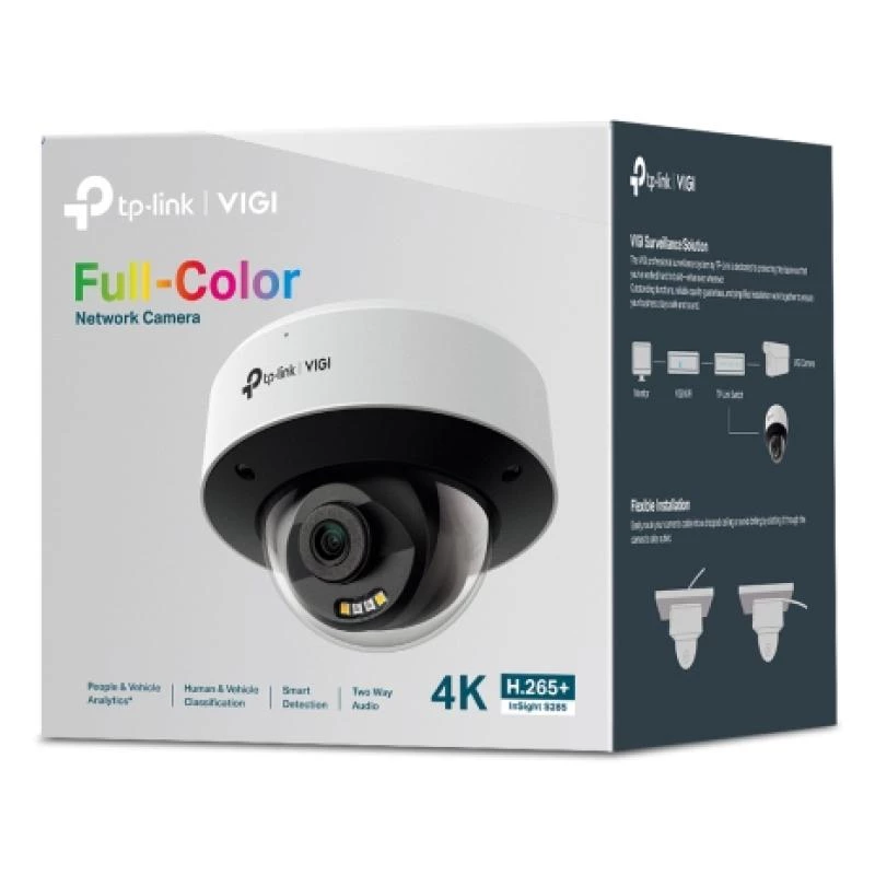 TP-Link InSight S285 kupolinė IP apsaugos kamera, lauko, 3840 x 2160 pikselių, montavimui prie lubų