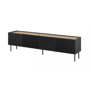 4D RTV spintelė ONDA 200x40x35-54 juodas (pastatoma arba montuojama ant sienos)