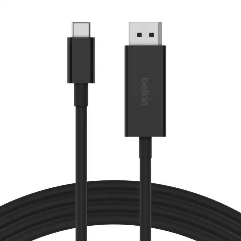 Belkin AVC014bt2MBK USB-C į DisplayPort kabelis, 2 m, juodas