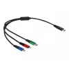 DeLOCK USB įkrovimo laidas 3 in 1 USB Type-C Lightning Micro USB 30 cm