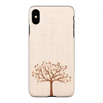 Dėklas iPhone XS Max medinis iš obels medienos, juodas