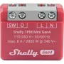 „Shelly 1PM Mini Gen4“ išmanusis jungiklis, belaidis, 110–240 V AC, 8 A / 2000 W, plastikinis korpusas 34×16×29 mm