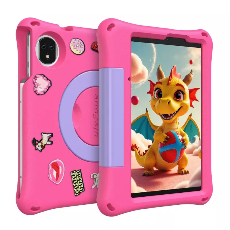 Planšetinis kompiuteris UleFone Tab A9 Pro Kids – 4 GB RAM, 128 GB atminties, LTE, Rožinė
