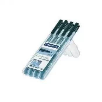 Staedtler Lumocolor 318-9WP4HZ nuolatinis žymeklis – juodas, vandeniui atsparus antgalis