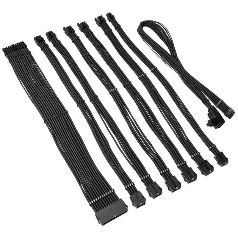 Kolink Core Pro Pintuotas Kabelių Prailginimo Rinkinys 12V-2x6 Tipo 1 – Juodas