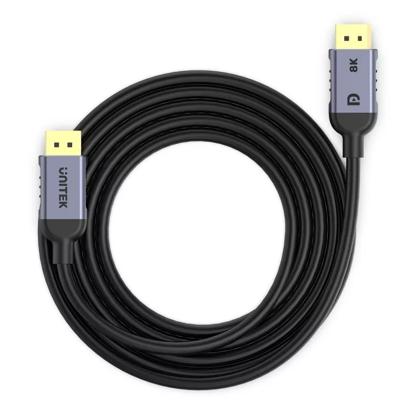 UNITEK C1628GY01-1M DisplayPort kabelis, juoda, pilka