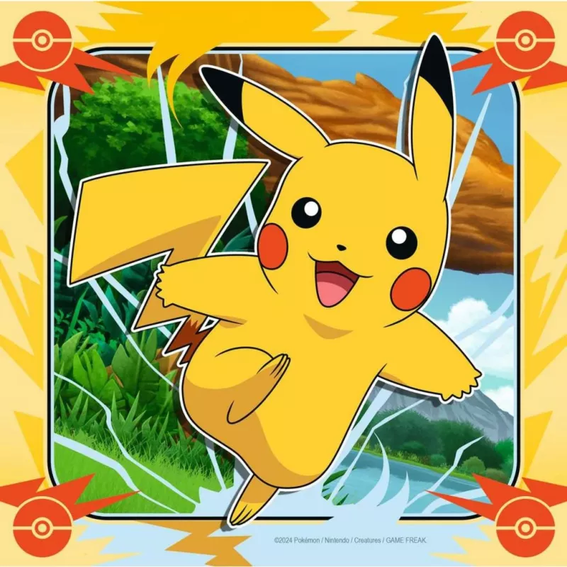 Dėlionė Ravensburger Pikachu, Charizard ir Eevee – 147 dalių, nuo 5 metų, 210×? mm