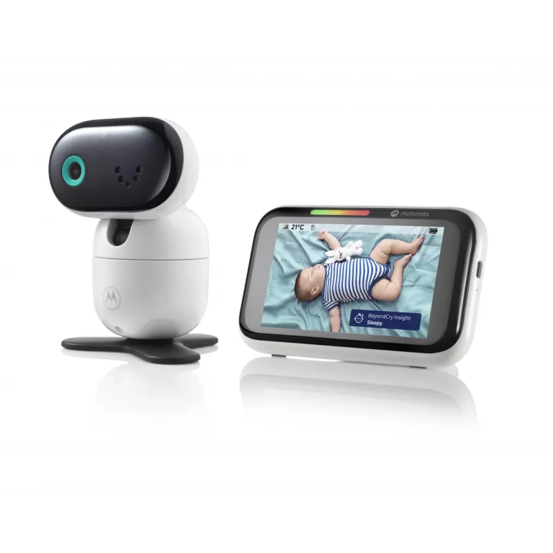 Motorola Solutions PIP1710 Connect 5 besielis vaizdo kūdikio monitorius su sukamu ir pakreipiamu 5 colių HD ekranu (120MOTOPIP1710C)