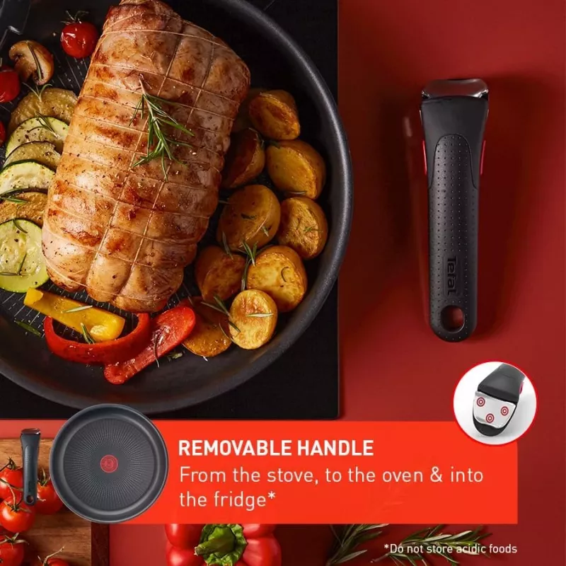 TEFAL Ingenio Ultimate puodų rinkinys, 4 vnt. | L7649453 | 16/18/20 cm | Aliuminis | Juoda