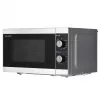 Kombinuota mikrobangų krosnelė Sharp YC-MG01E-S — 20 L, 800 W mikrobangos, 1000 W grilis, 5 galios lygiai, sukimo valdiklis, 25,5 cm padėklas