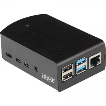 JOY-IT RPI CASE ALU06 – korpusas, skirtas Raspberry Pi 4, aliuminis, juodas (RB-ALUCASEP4+06)