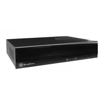 SilverStone MILO ML03 – stalinis kompiuterio korpusas – Micro-ATX – be maitinimo šaltinio (ATX / PS/2) – juodas – USB / garso (SST-ML03B-R)