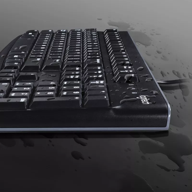 Logitech Desktop MK120 rinkinys, juodas, laidinis, Šveicariškas, 920-002504