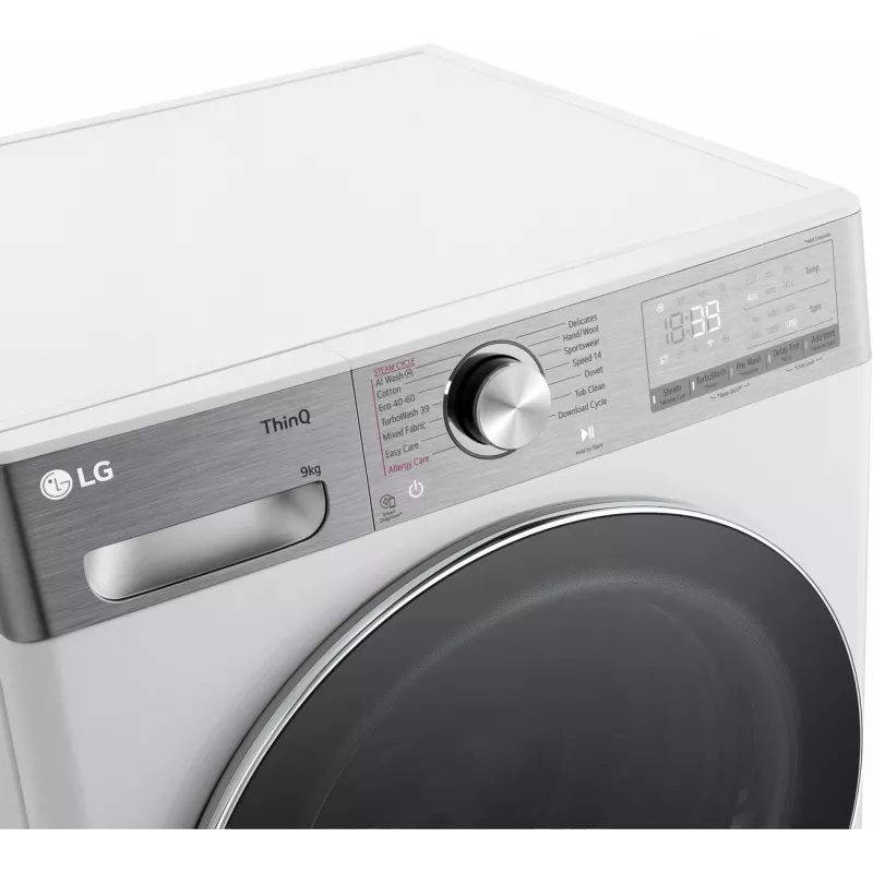 LG F2WR909P3W Skalbimo mašina, 9 kg, 47,5 cm, 1200 aps/min