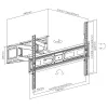 Sbox PLB-3646-2 (37-80/40kg/600x400) pasukamas ir pakreipiamas sieninis laikiklis