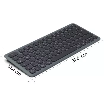 Belaidė klaviatūra Hama WK-500 multi device juoda-pilka