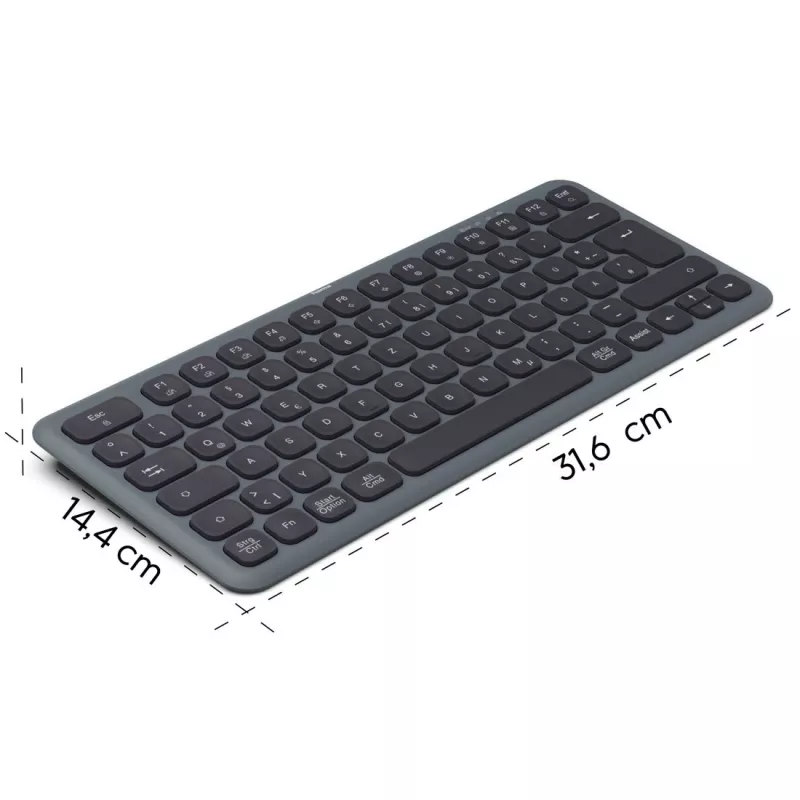 Belaidė klaviatūra Hama WK-500 multi device juoda-pilka