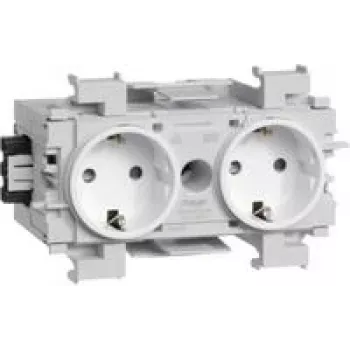HAGER GS20019016 Kištukinis lizdas 2-jų angų Wago Steck/Klemmtechnik