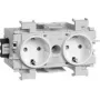 HAGER GS20019016 Kištukinis lizdas 2-jų angų Wago Steck/Klemmtechnik