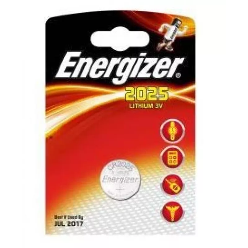 Vienkartinė ličio monetinė baterija Energizer CR2025 3 V, 1 vnt.