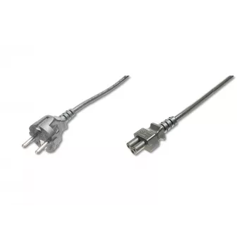 Assmann maitinimo laidas Schuko – C5 M/F, 1,2 m, H05VV-F3G 0,75 mm², juodas (AK-440115-012-S)