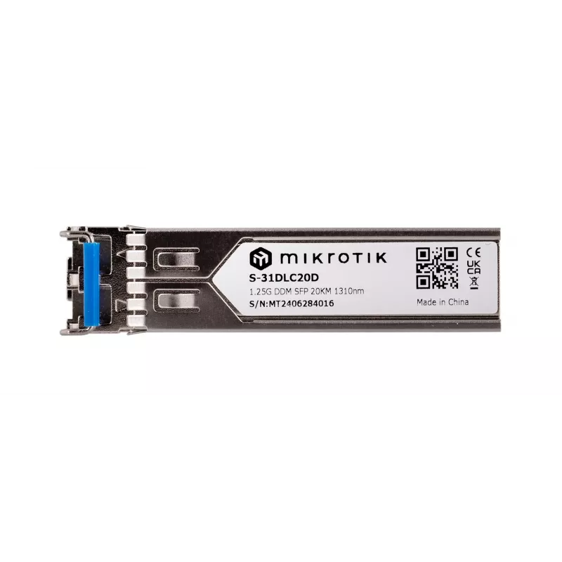 MikroTik S-31DLC20D SFP modulis 1310 nm 1250 Mbit/s 20 km LC