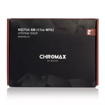 Tvirtinimo rinkinys Noctua NM-I17XX-MP83 chromax.black, skirtas LGA1700 suderinamiems Noctua aušintuvams