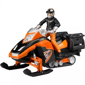 Bruder Sniego motociklas su vairuotoju