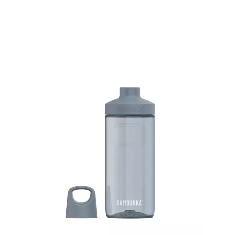 Izoliuotas gertuvės butelis Kambukka Reno 500 ml, Tritan (50 % perdirbta), pilkas, užsukamas dangtelis, tinkamas plauti indaplovėje