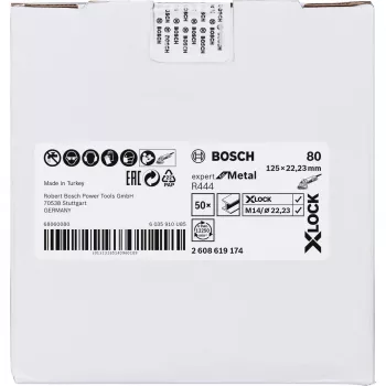 Bosch 2 608 619 174 šlifavimo/poliravimo diskas metalui, 125 mm, K80, 50 vnt.