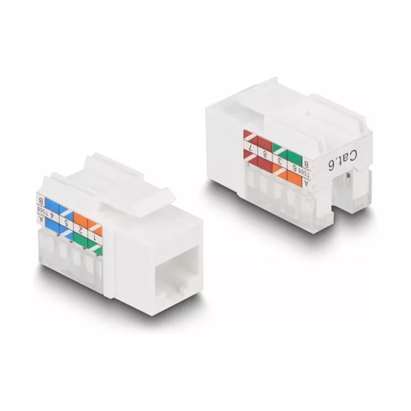 DeLOCK Keystone LSA rinkinys RJ45 RJ11 Cat.6 juodas užsegamas laikiklis