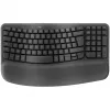 Logitech Wave Keys belaidė ergonominė klaviatūra RF Bluetooth QWERTY US International Graphite