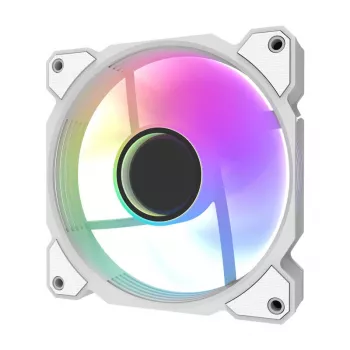 Darkflash DR08 aušinimo ventiliatorius (baltas) – 120 mm PWM A-RGB korpuso/CPU ventiliatorius
