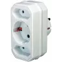 Maitinimo adapteris Brennenstuhl 1508050 su 2+1 kištukiniais lizdais baltas