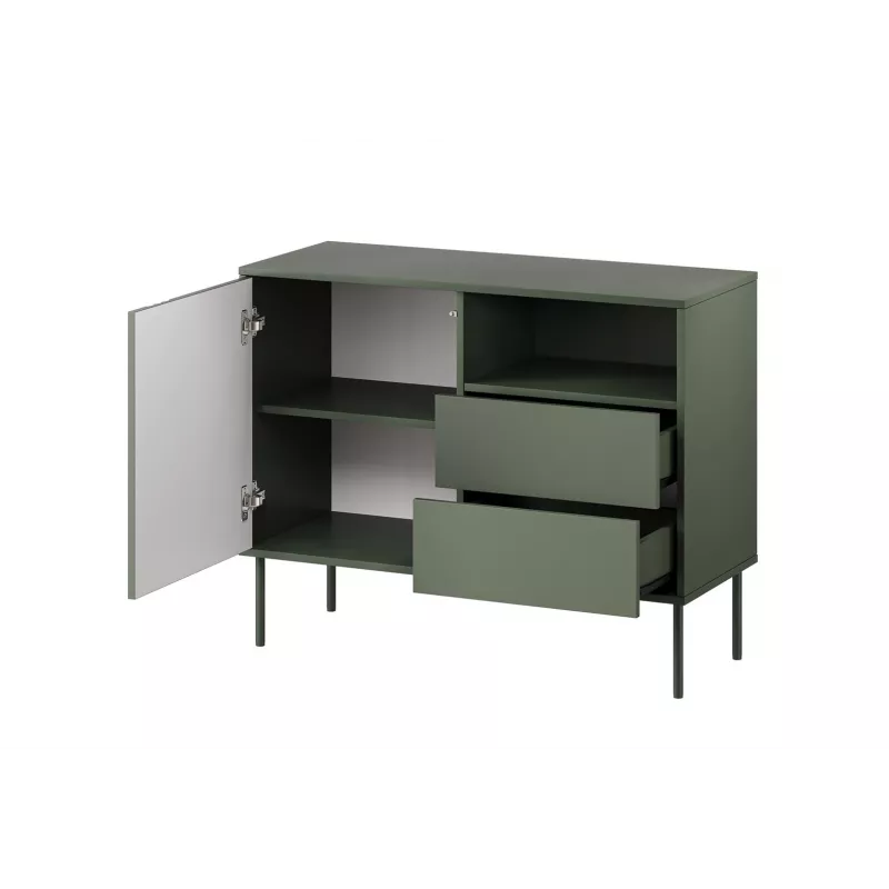 1D2S TRESSE komoda 100x40x75 matinis žalias
