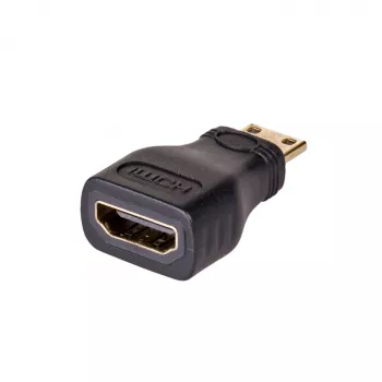 Akyga AK-AD-04 HDMI adapteris, HDMI lizdas – mini HDMI kištukas, juodas