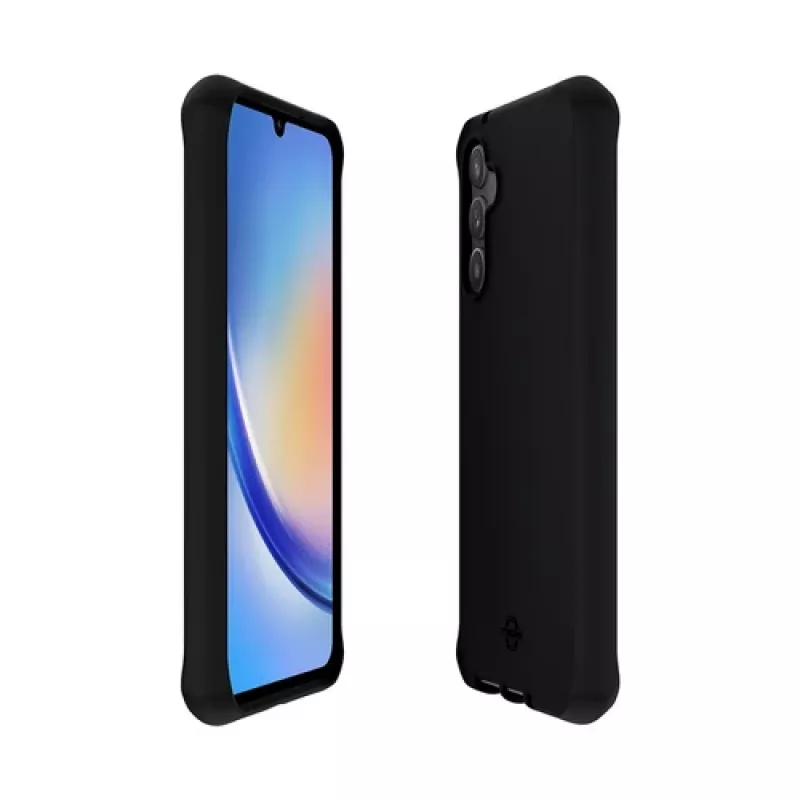 Mobilis Spectrum_R 066040 dėklas Samsung Galaxy A34 5G telefonui, vienspalvis juodas matinis