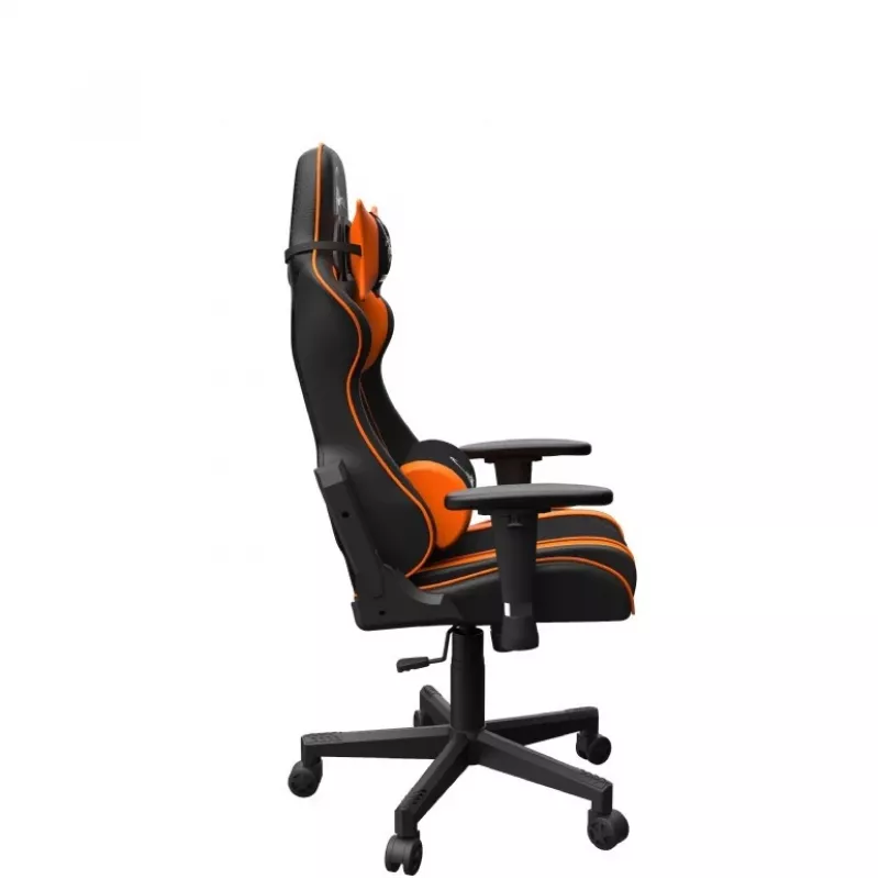 Žaidimų kėdė GEMBIRD GC-SCORPION-04X juoda-oranžinė, ergonomiškas dizainas, reguliuojamas aukštis, aukšta nugara