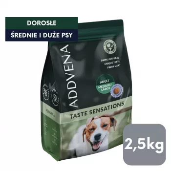 ADDVENA Taste Sensations suaugusiems vidutinių/didelių veislių šunims kalakutiena - sausas ėdalas - 2,5kg