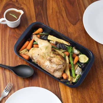 Stiklinė kepimo forma Russell Hobbs RH01144EU7 34 cm, tamsiai mėlyna