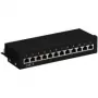 Wentronic Goobay CAT 6 Mini/Desktop Patch Panel, 12 prievadų, juodas - STP ekranuotas (69307)
