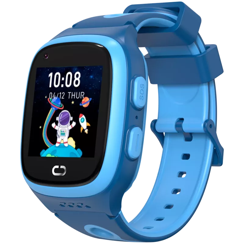Vaikų išmanusis laikrodis Canyon Kids Watch ZEFIR KW-49 E-SIM 4G GPS WiFi vaizdo skambučiai muzika žaidimai anglų kalbos mokymasis, mėlynas