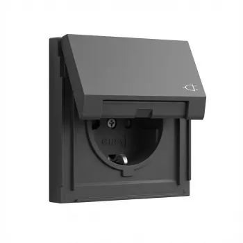 Gira TX_44 kištukinis lizdas Schuko, antracitas, modelis 445467