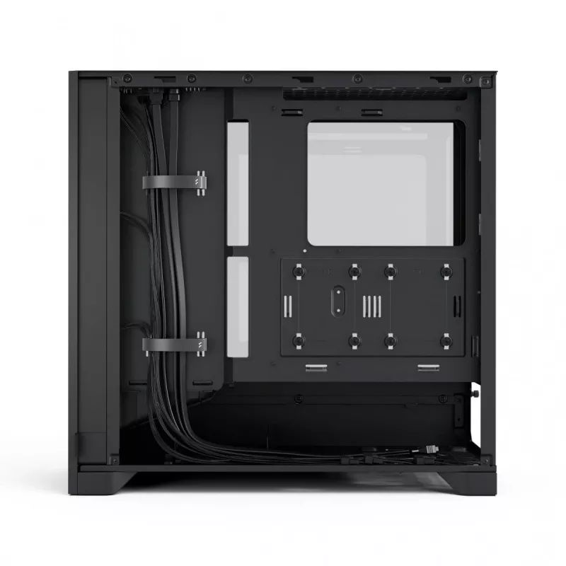 PC korpusas Fractal Design Pop 2 Air Black TG RGB Midi bokštas — ATX/Micro‑ATX/Mini‑ITX, 3x120mm priekyje, 1x120mm gale, 2,5 colio+3,5 colio lizdai
